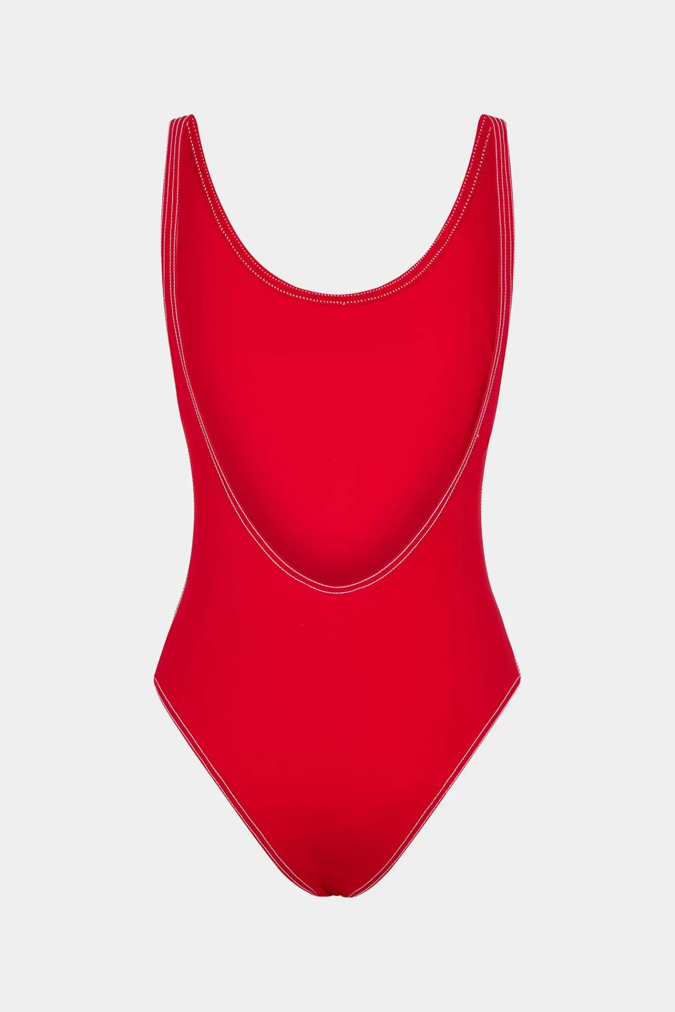 Strandkleding^Dsquared2 Sportieve Basis Uit Een Stuk Rood