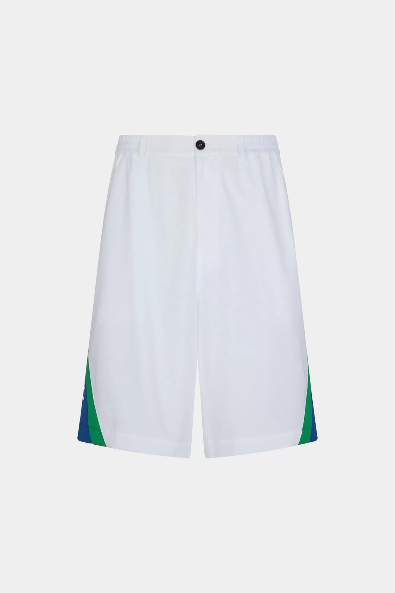 Korte Broek^Dsquared2 Sportieve Waves-Surfshorts Wit