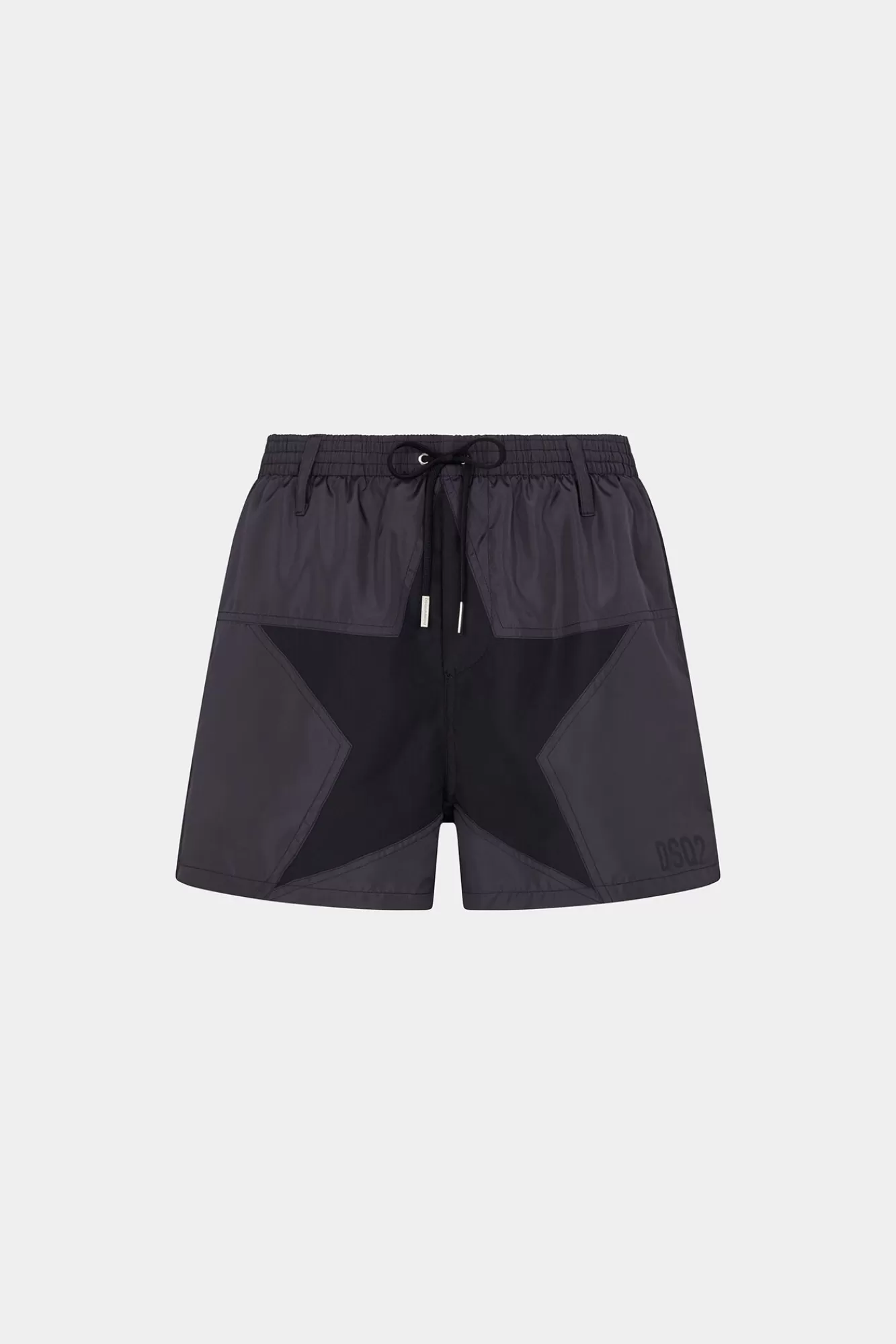 Strandkleding^Dsquared2 Ster Boxer Midi Grijs Zwart