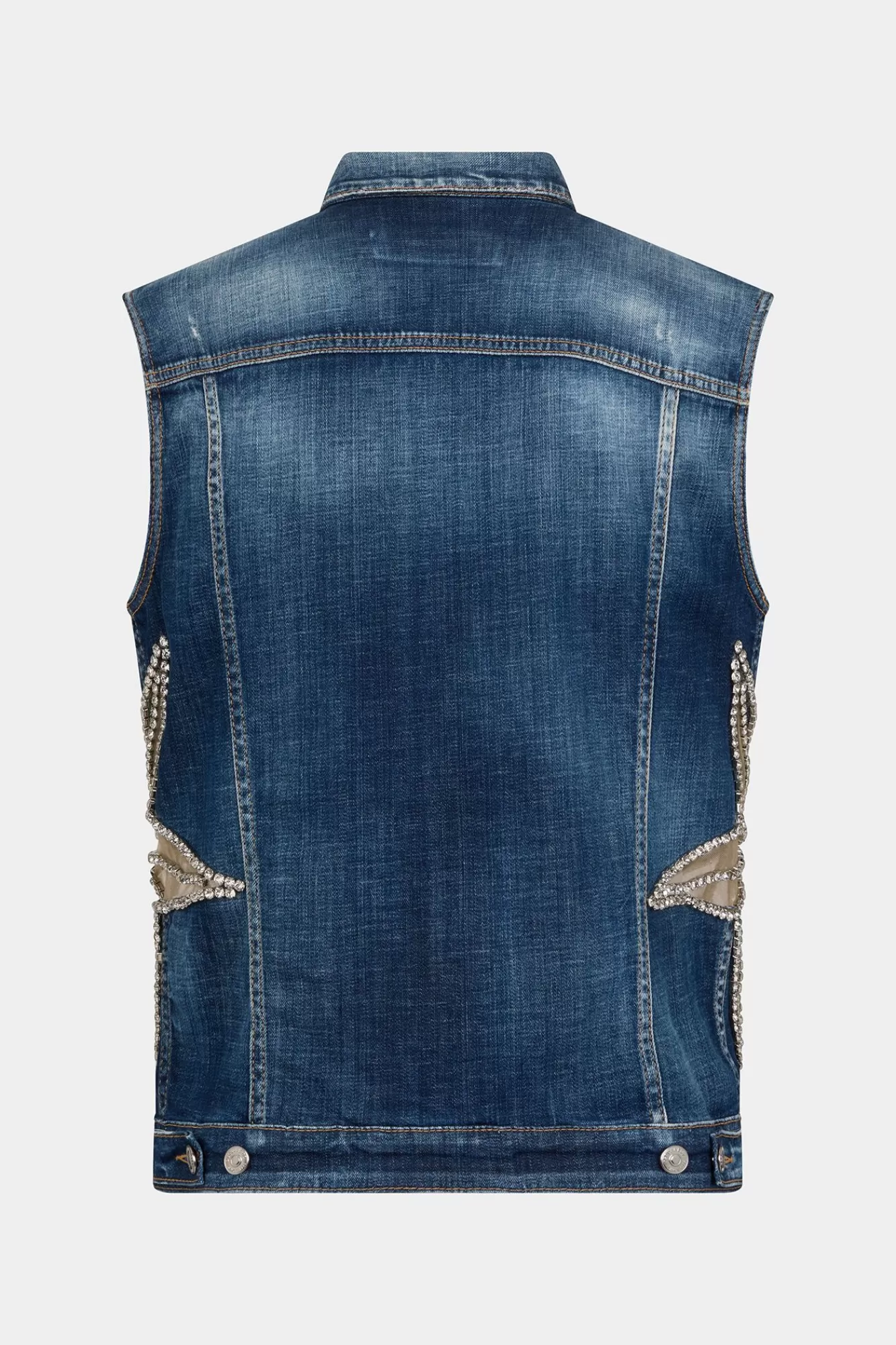 Jassen En Bovenkleding^Dsquared2 Sterrennacht Denim Klassiek Vest Marine