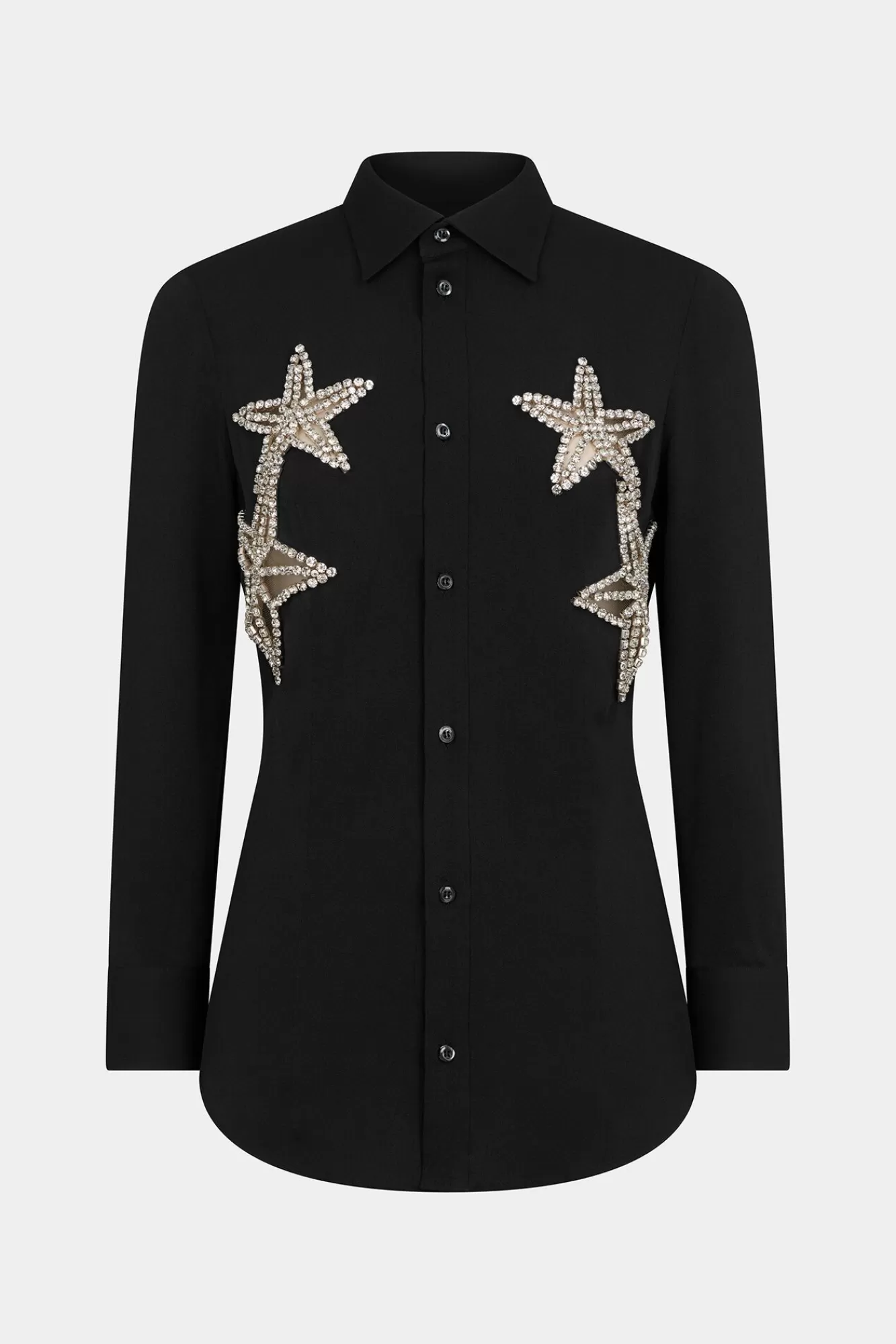 Overhemden^Dsquared2 Sterrennacht Shirt Zwart