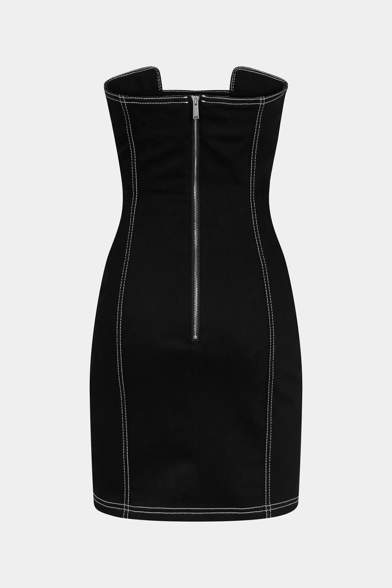 Jurken En Jumpsuits^Dsquared2 Stretch Denim Bondage Mini-Jurk Zwart