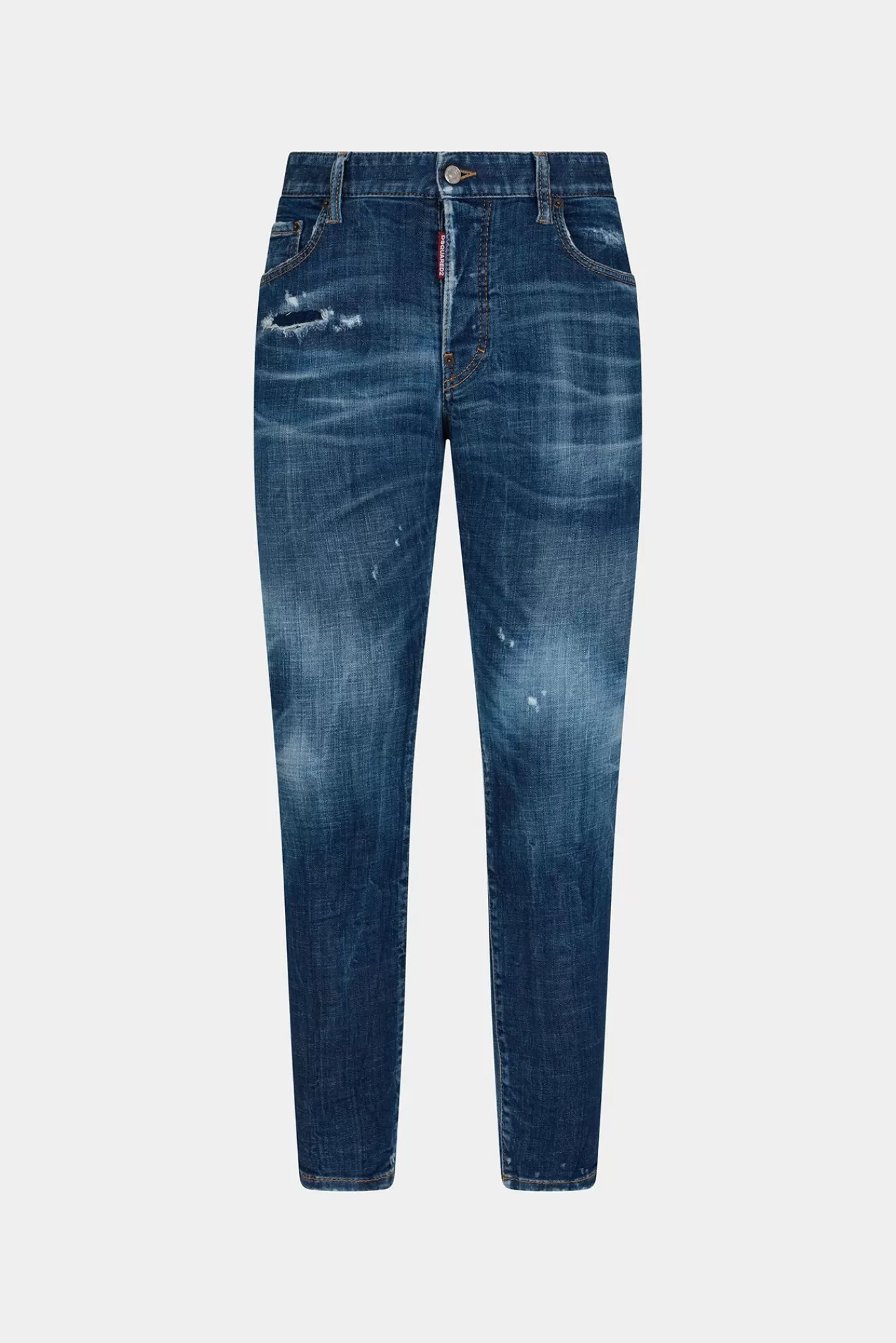 Jeans^Dsquared2 Super Twinky Jeans In Donkere Jaren 70-Wassing Marine