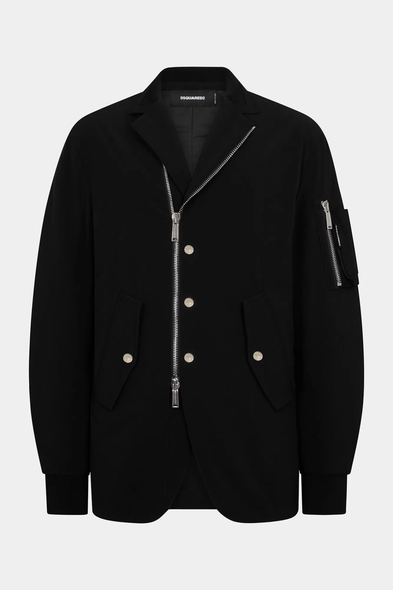 Co-Orden^Dsquared2 Superrelaxte Blazer Van Technonylon Zwart