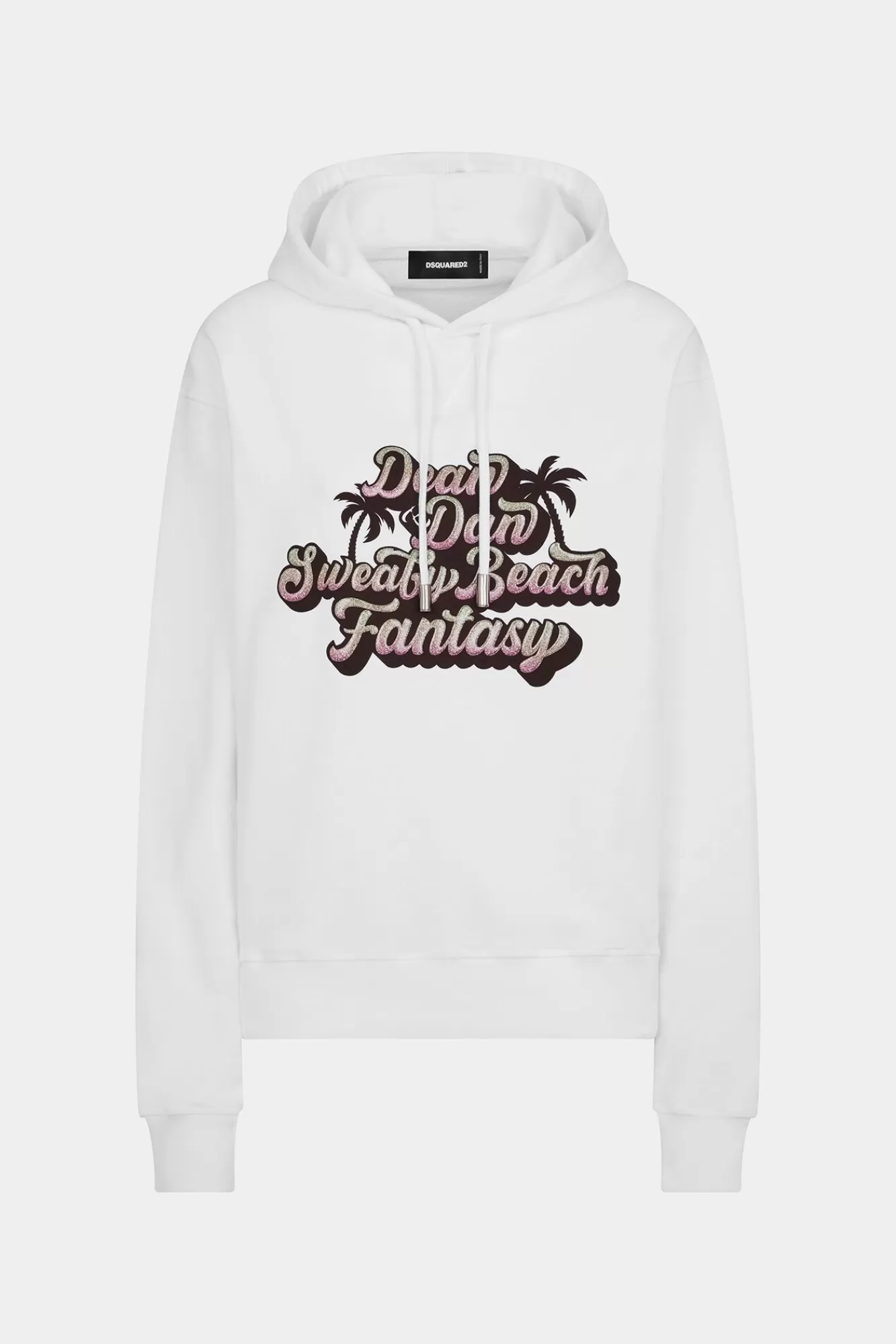 Sweatshirts^Dsquared2 Sweaty Beach Fantasy Cool Fit Hoodie-Sweatshirt Wit