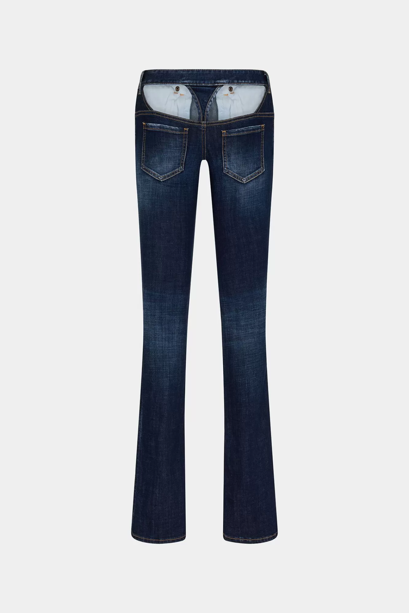 Jeans^Dsquared2 Trompetjeans In Donkere Schone Wassing Marine