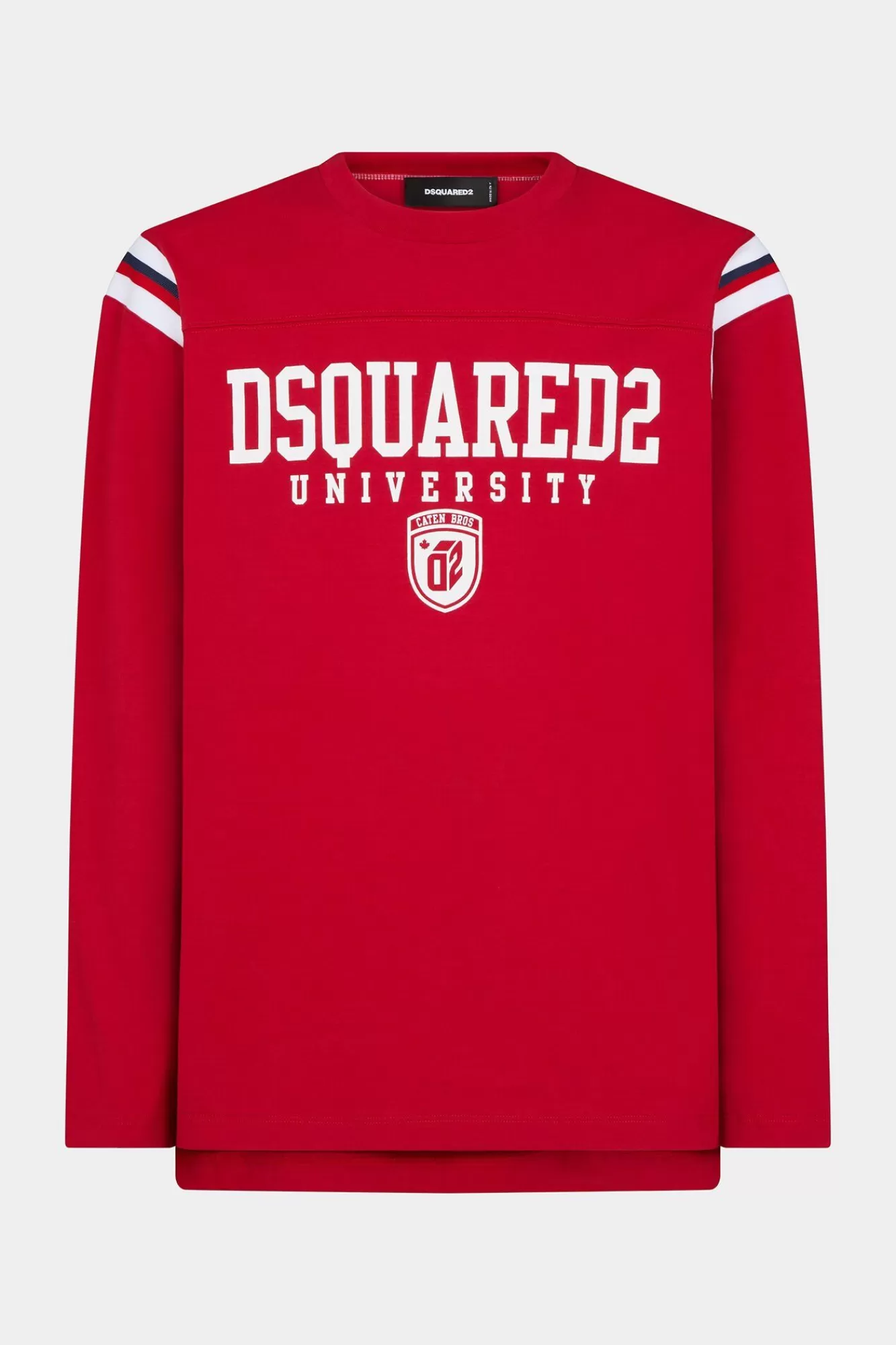 T-Shirts En Poloshirts^Dsquared2 Varsity-Fit T-Shirt Met Lange Mouwen Rood