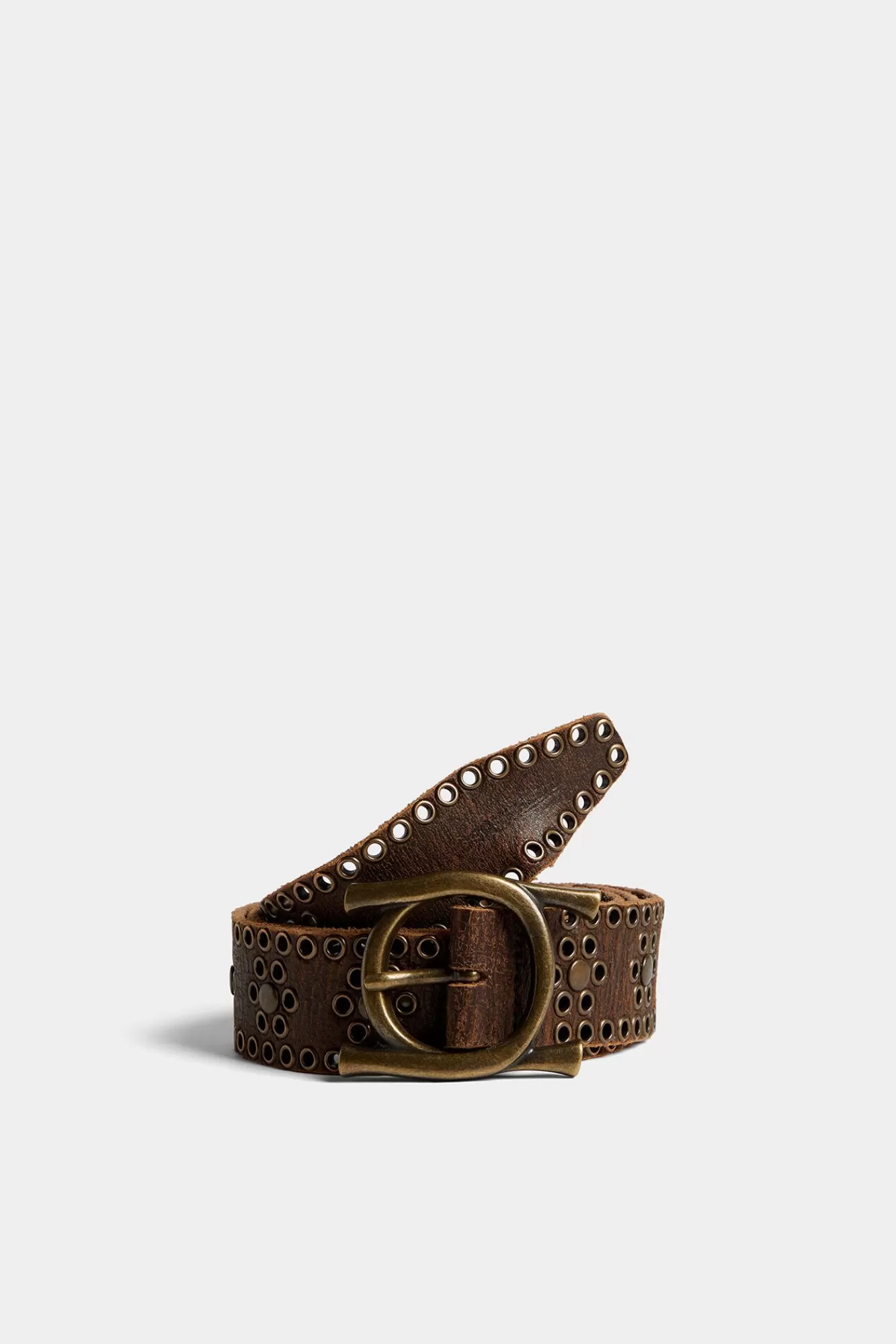 Riemen^Dsquared2 Vintage Gesp Riem Donker Bruin