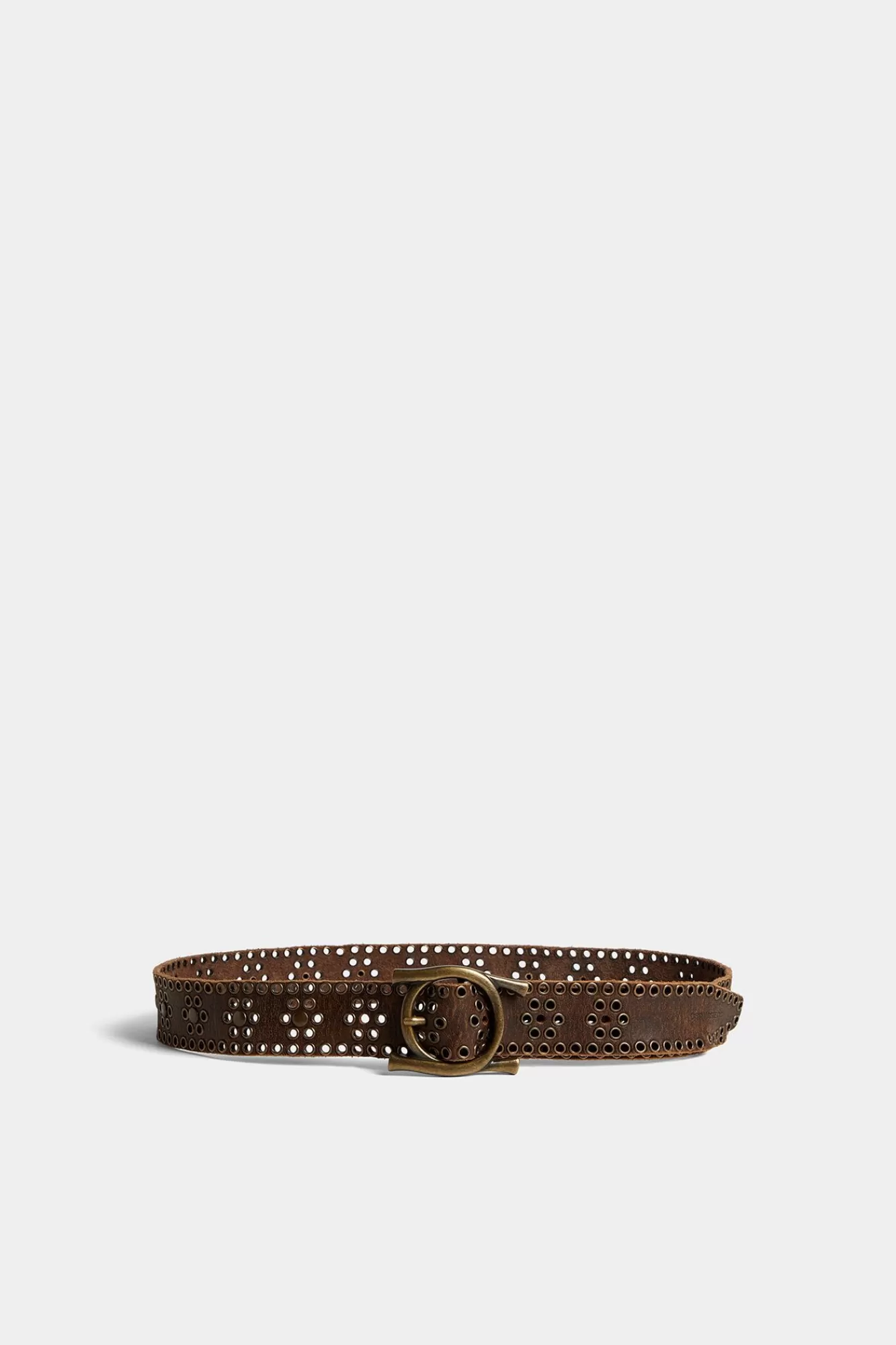 Riemen^Dsquared2 Vintage Gesp Riem Donker Bruin