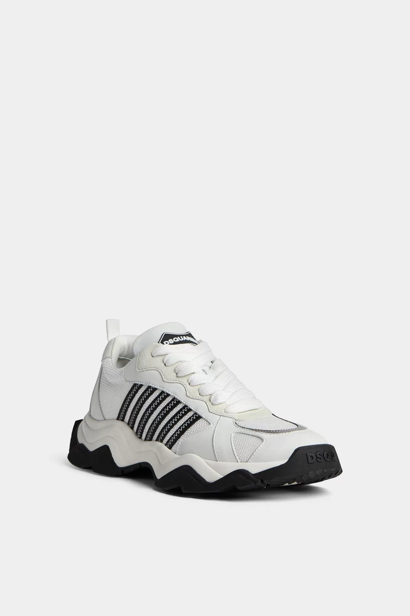 Sneakers^Dsquared2 Wave-Sneakers Wit/Zwart/Grijs