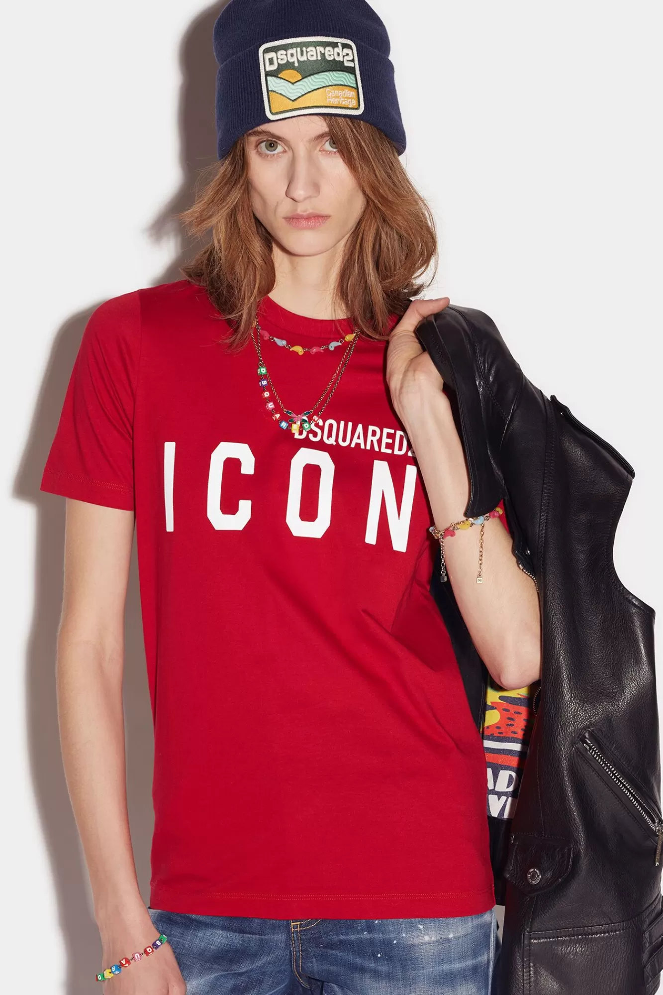 Tops En T-Shirts^Dsquared2 Wees Een Icoon Renny T-Shirt Rood