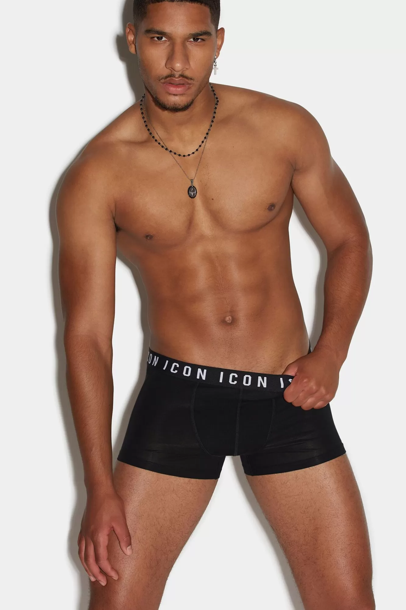 Ondergoed^Dsquared2 Wees Icon Trunk Zwart